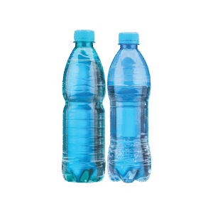 Three bottles of mineral water